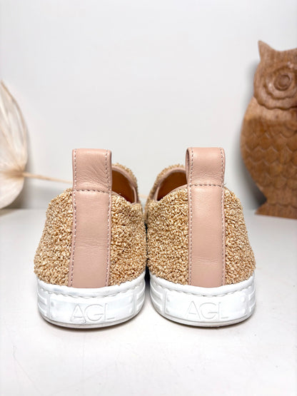 W Shoe Size 36 (5.5/6 US) AGL Tan Fabric Sneakers