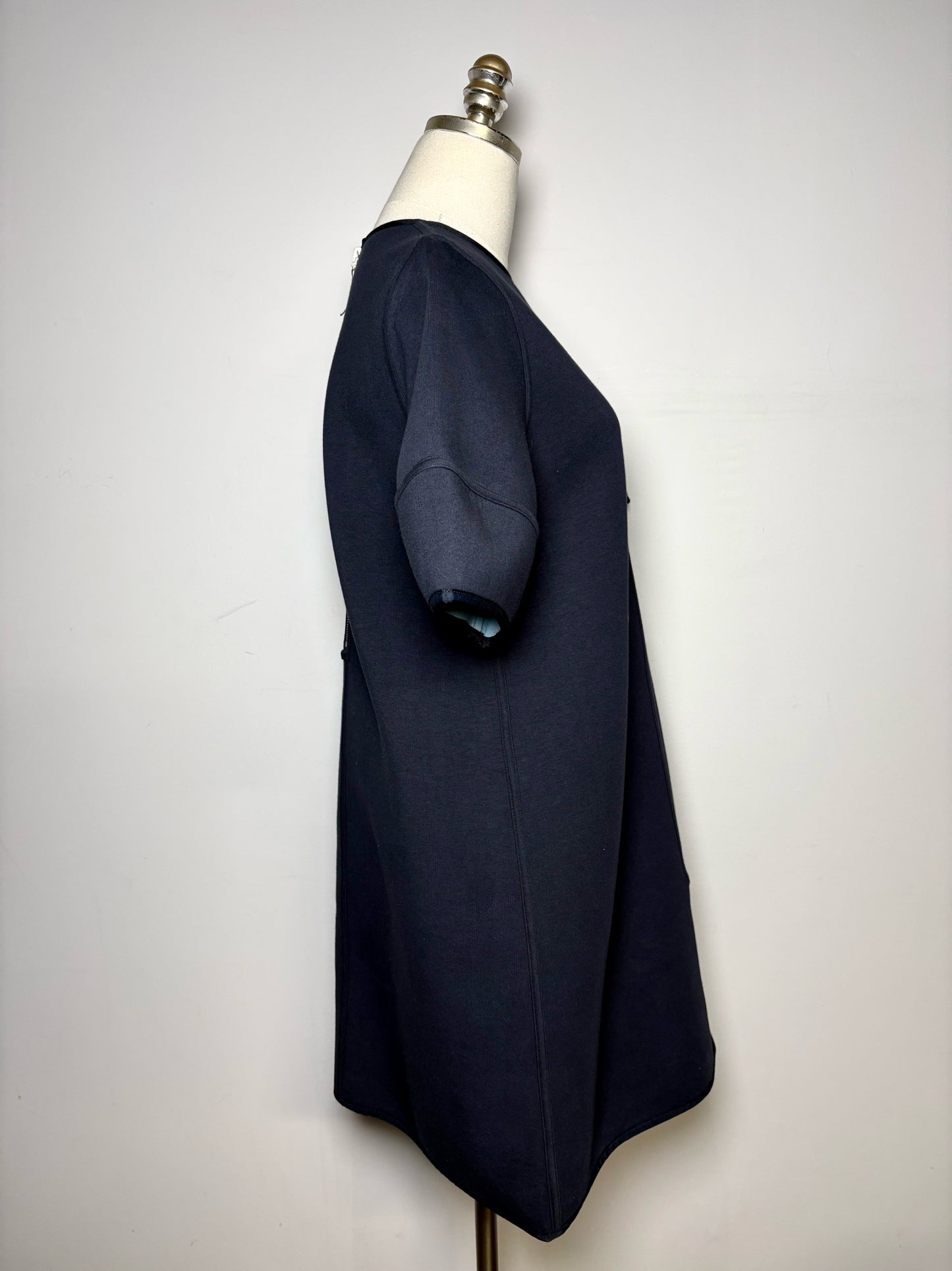 Women Size M Pearl by Lela Rose Blue Reversible Cotton Blend Dress