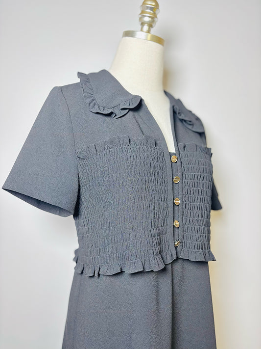 Women Size 40 Sandro Black Solid Dress