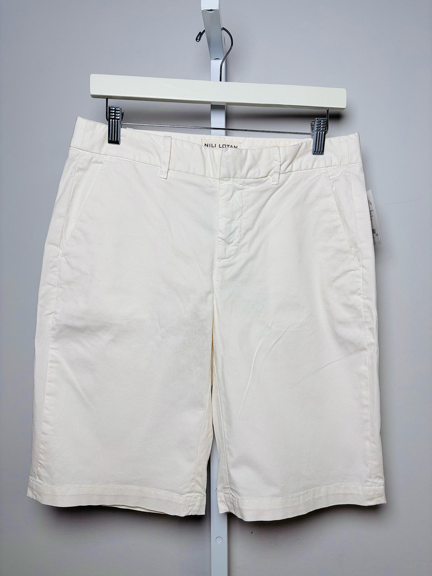 Women Size 4 Nili Lotan Cream Cotton Shorts