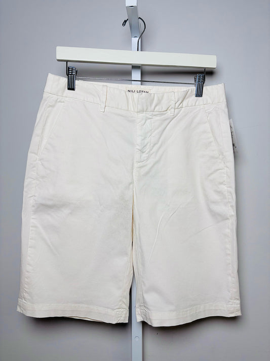 Women Size 4 Nili Lotan Cream Cotton Shorts