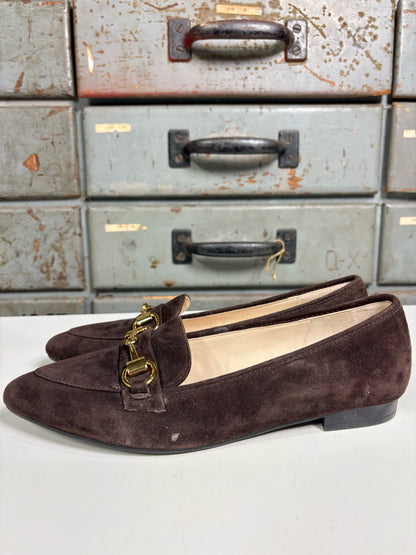 W Shoe Size 7 Gabor Chocolate Suede Loafers