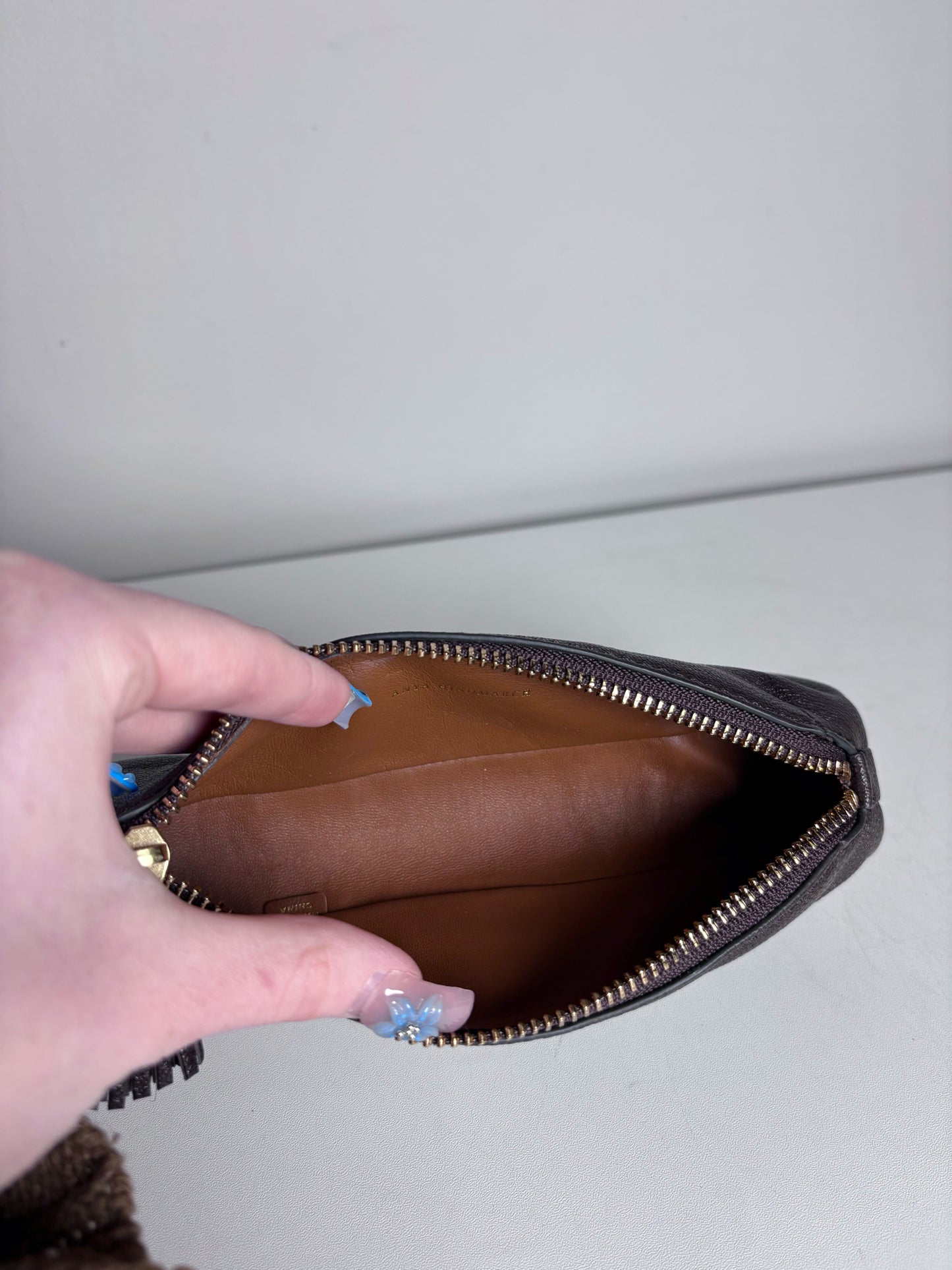 Anya Hindmarch London Dog Leather Pre-owned Brown Rare Purse