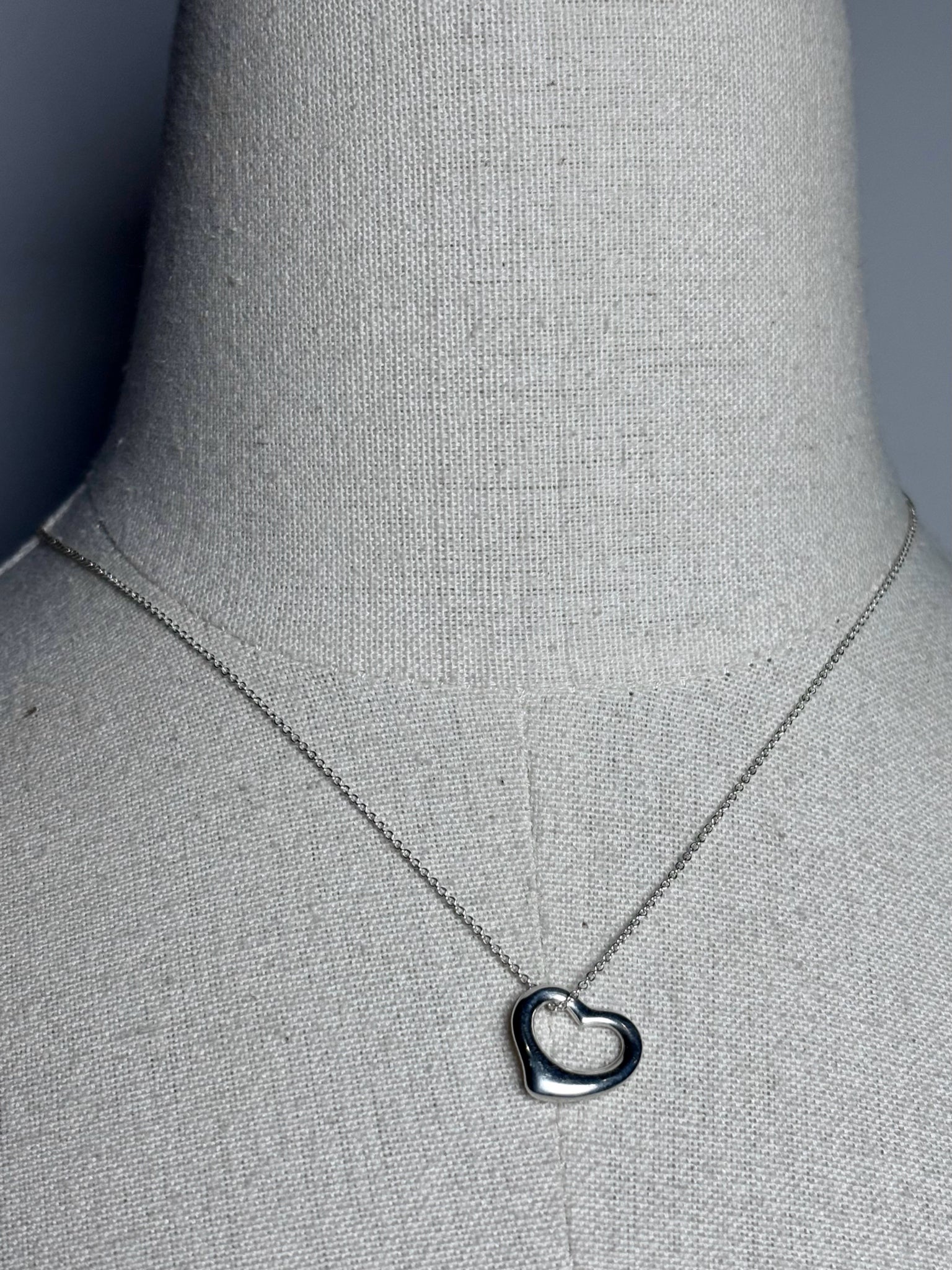 Tiffany & Co. Open Puffy Heart Elsa Peretti Sterling Silver Pre