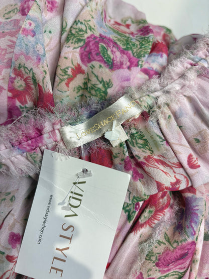 Women Size P LoveShackFancy Pink Floral Mini Dress Pre-owned