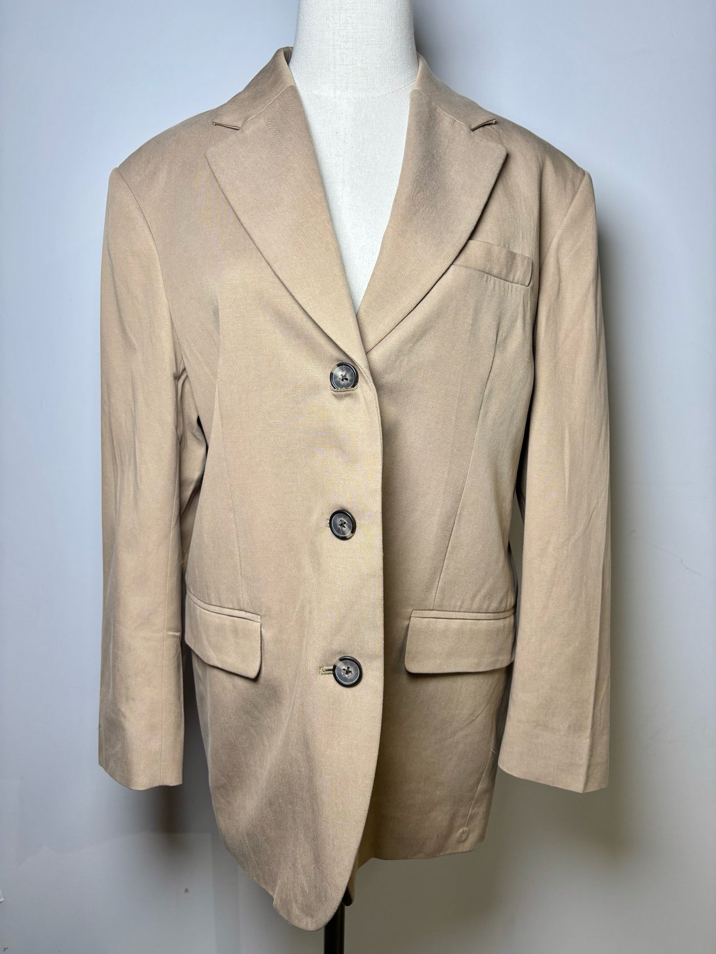 Women Size M Everlane Khaki Sail Boats Cotton NWT Blazer