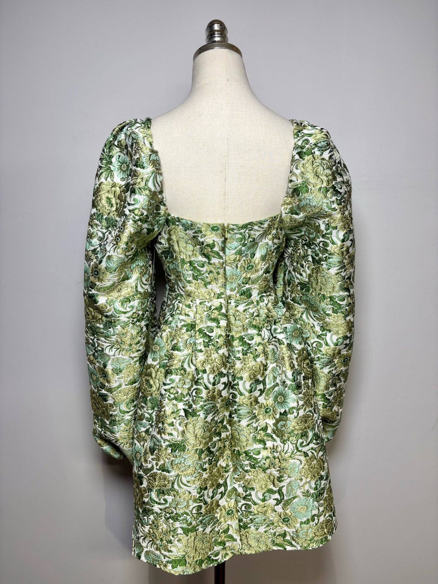 Women Size 4 Asos Edition Green Brocade Cocktail Mini Dress