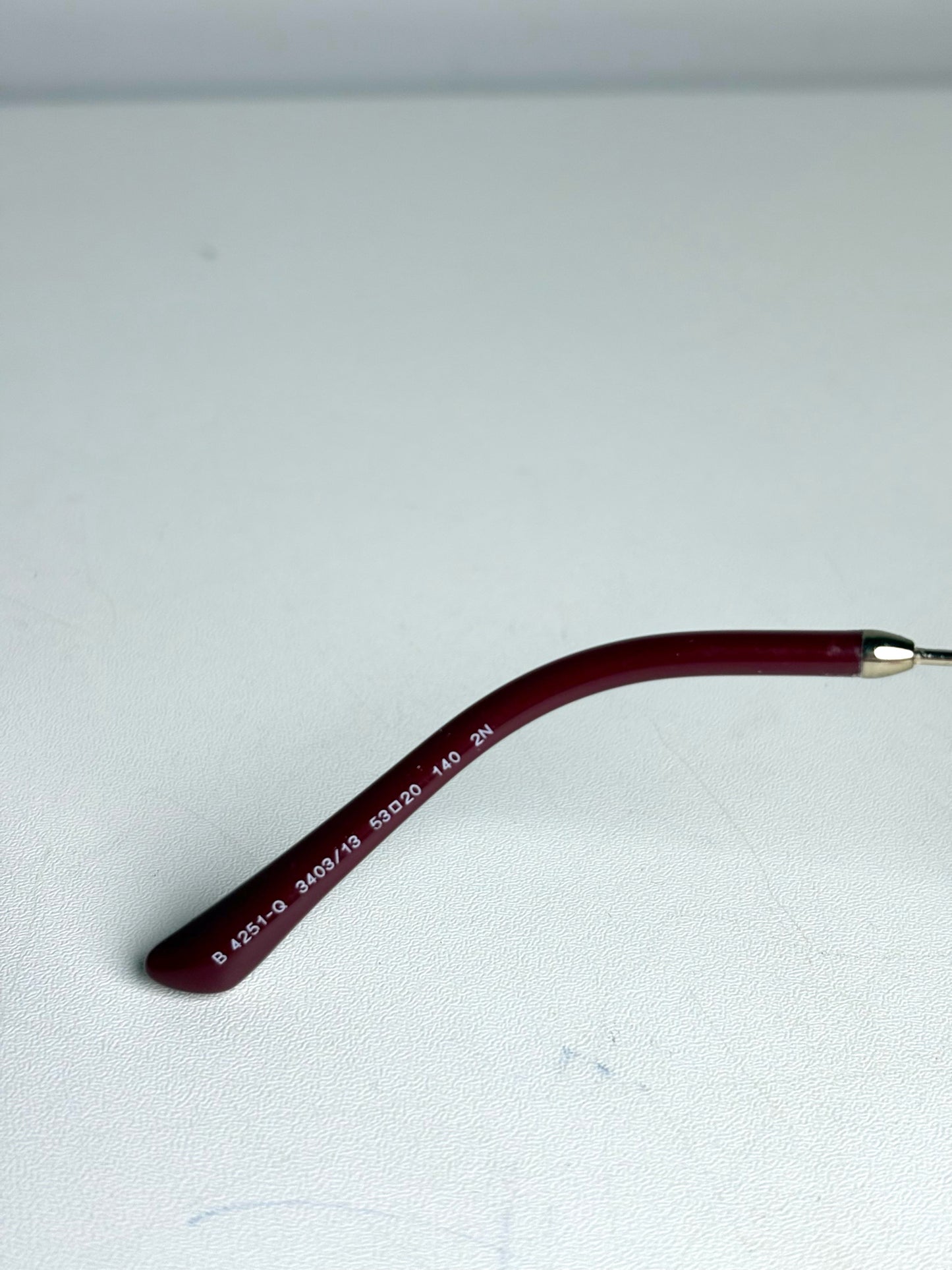 Burberry B4251-Q Cat Eye Women's Pre-owned Burgundy Acetate, Metal Sunglasses