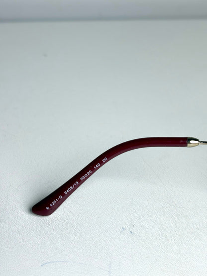 Burberry B4251-Q Cat Eye Women's Pre-owned Burgundy Acetate, Metal Sunglasses