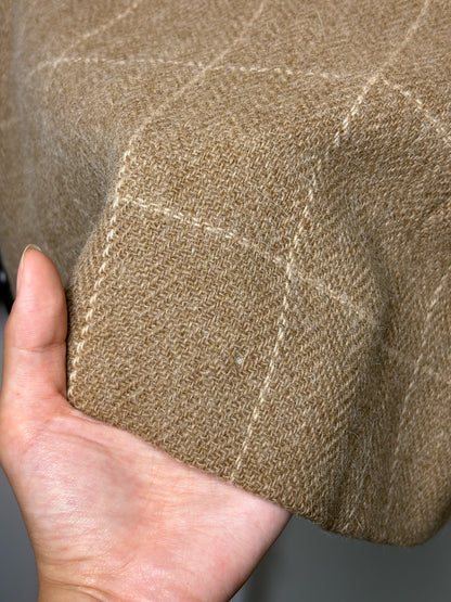 Women Size 6 Ralph Lauren Black Label Tan Checkered Pre-owned Blazer