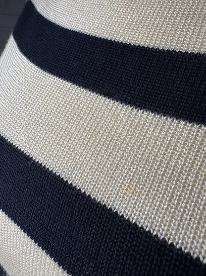 Women Size 38 (2 US) Celine Beige, black Stripes Vintage Sweater