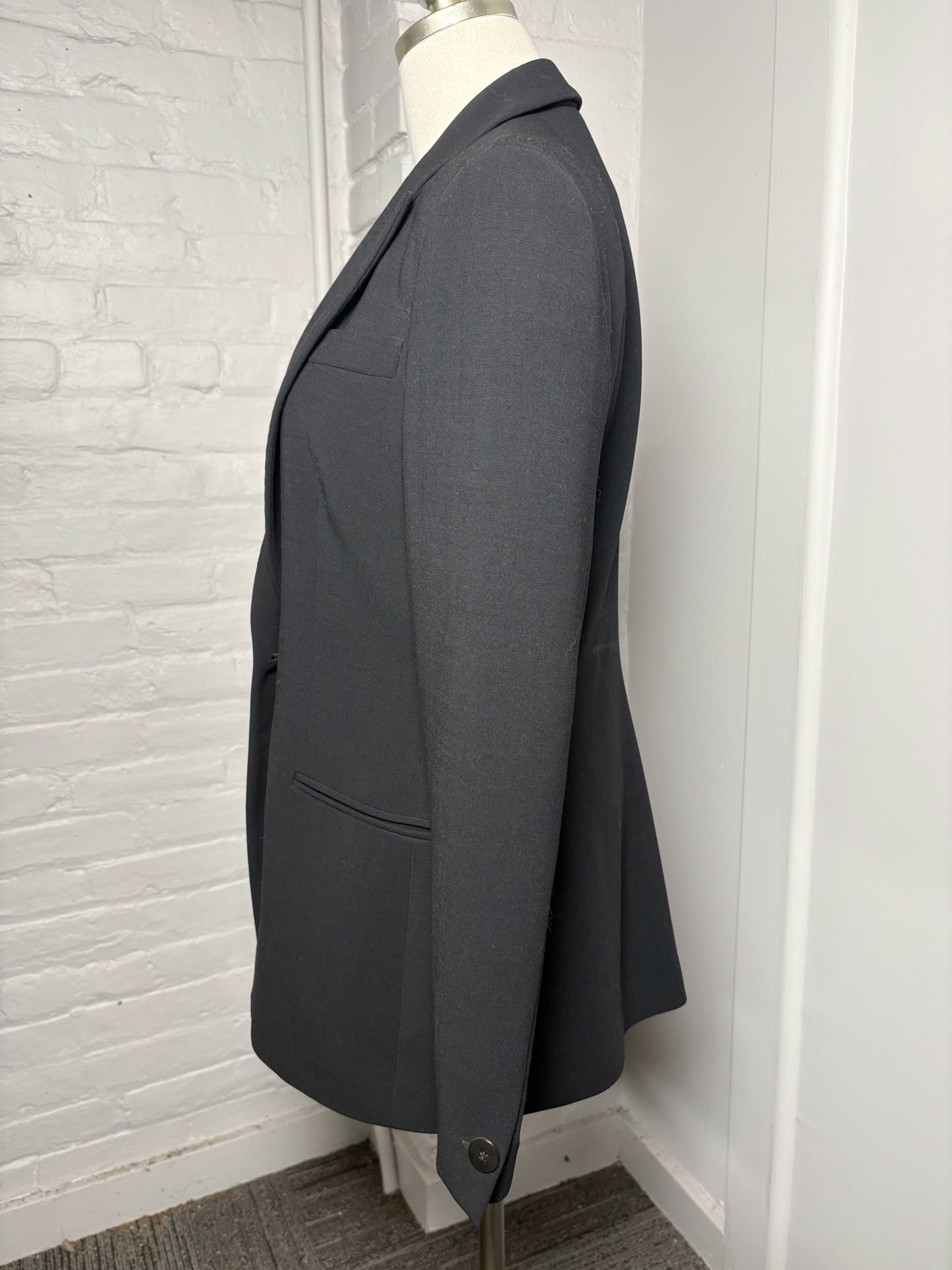 Women Size 48 (10, US) Giorgio Armani Black Long Lapels Blazer