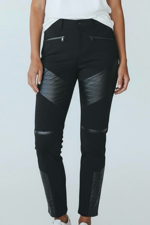 Women Size M Alp n Rock Black Sloan Moto Pants