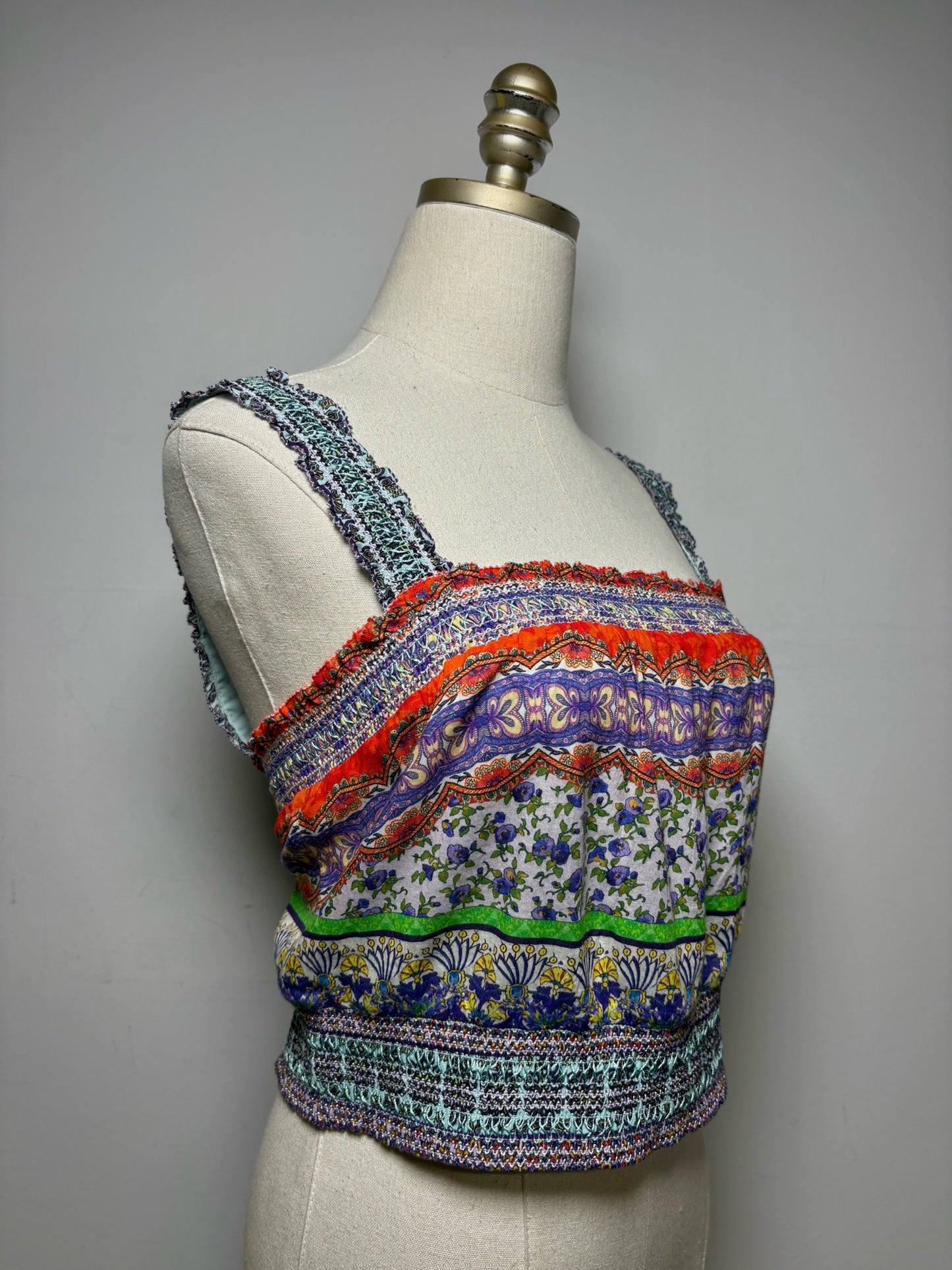 Women Size M Alice + Olivia Ritzy Multicolor Print NWT Pre-owned Top