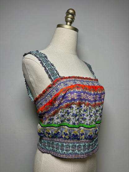 Women Size M Alice + Olivia Ritzy Multicolor Print NWT Pre-owned Top
