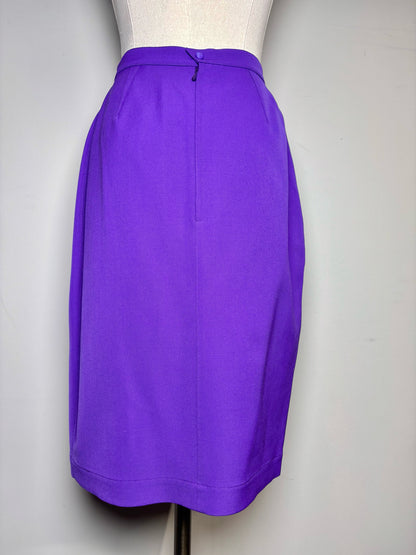 Women Size 36 (4 US) Thierry Mugler Paris Purple Solid Vintage 2 Piece Set