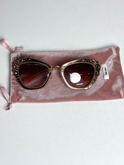 Miu Miu "Crystal Glam" Crystal Embellishments Pre-owned Sunglasses
