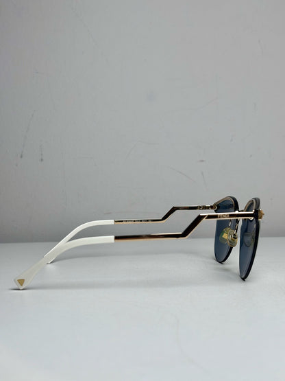 Fendi 0040/S Frameless Zig Zag Temples Women's Pre-owned Gold Metal Sunglasses