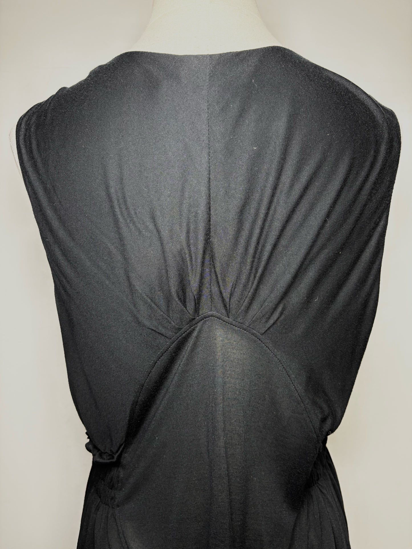 Women Size 8 (M) Miu Miu Black Solid Jersey Knit Pre-owned Dress