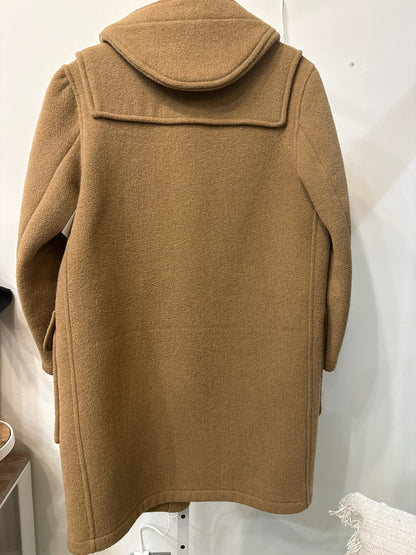 Burberrys' Camel Wool Solid Men's Vintage Size S Hood Coat