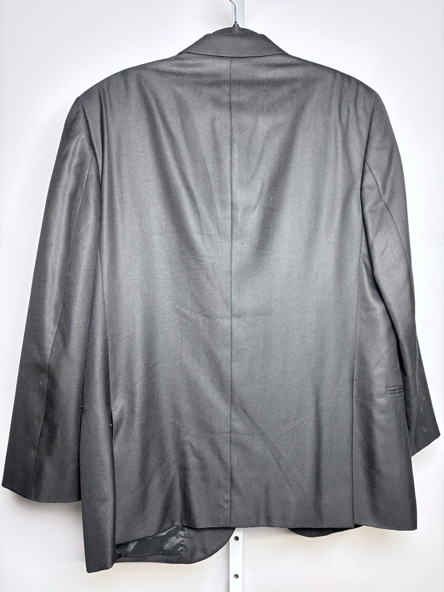 Men's Giorgio Armani Black Virgin Wool/Silk Blend Size 52 Blazer Pre-owned