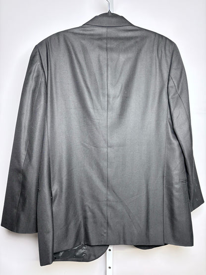 Men's Giorgio Armani Black Virgin Wool/Silk Blend Size 52 Blazer Pre-owned