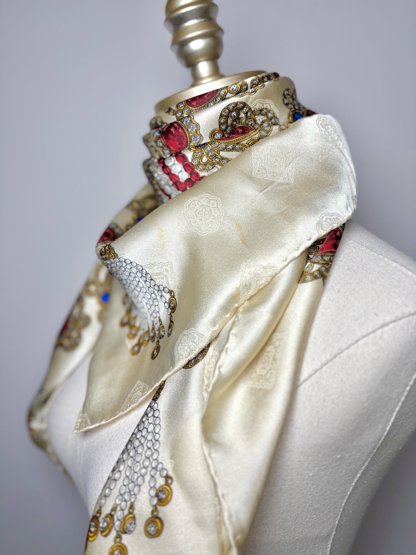 Chanel Multi-Color Print Silk Scarf 33 x 33