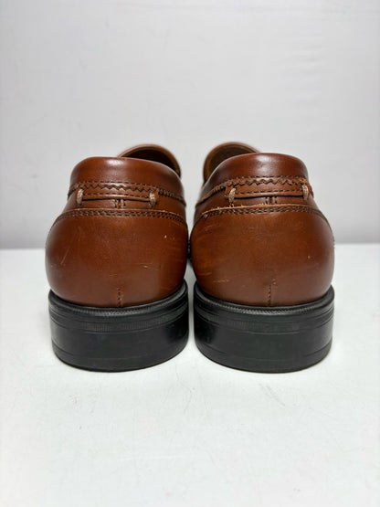 Men's Size 13 Aquaitalia Brown Leather Classic Pre-Owned Penny Loafers