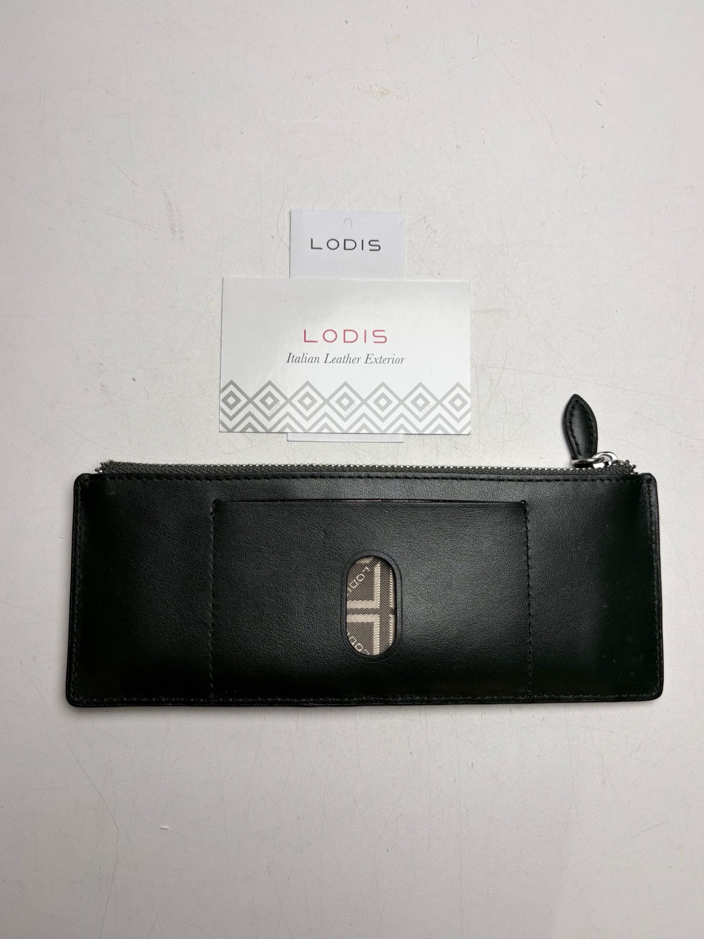 Women's Lodis Hunter Green Calfskin Leather Vintage NWT Pre-Owned Wallet with Box