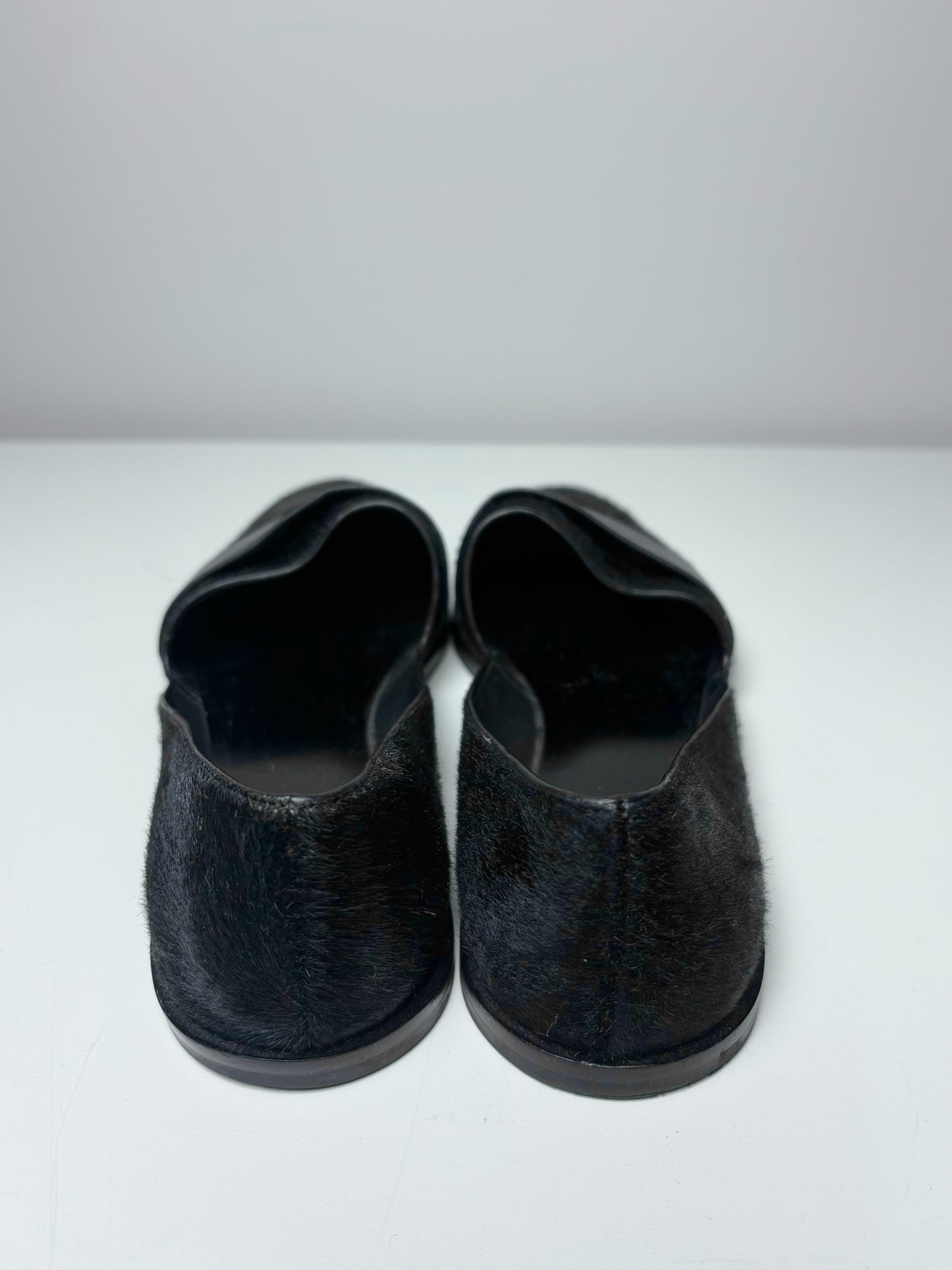 W Shoe Size 37.5 (7 US) Vince Black Leather, Calf Hair NWT Flats