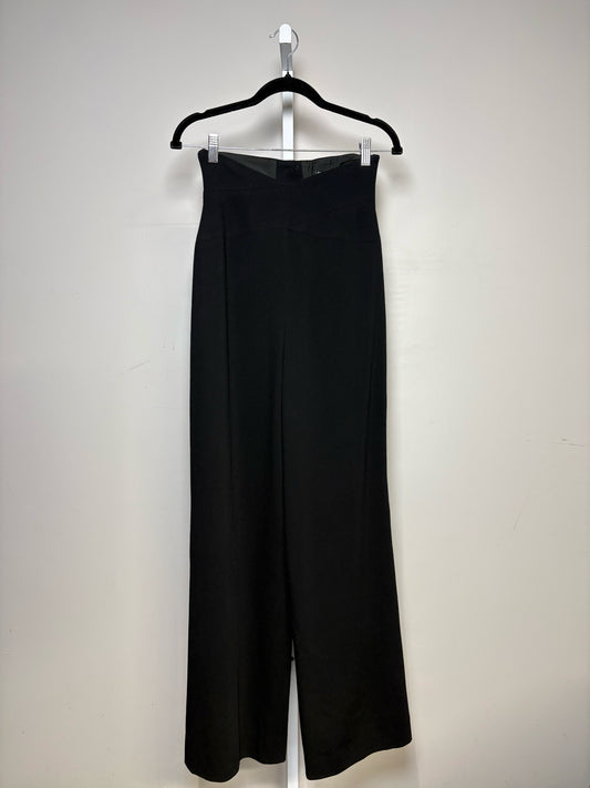 Women Size 36 Chanel Boutique Black Solid Pure Wool Women's Pre-owned Pants
