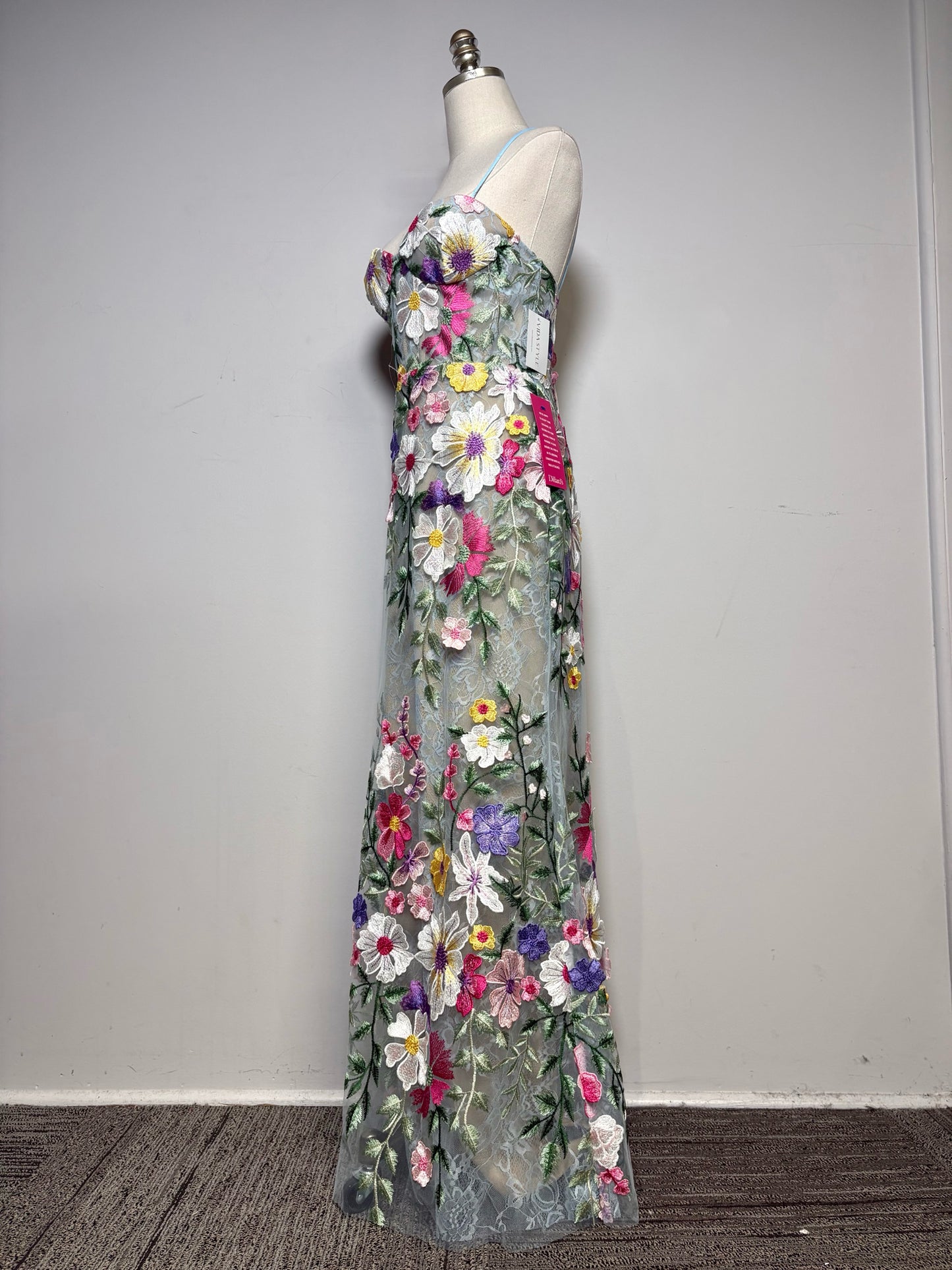 Women Size 6 Mac Duggal Multicolor Floral Women's NWT Gown