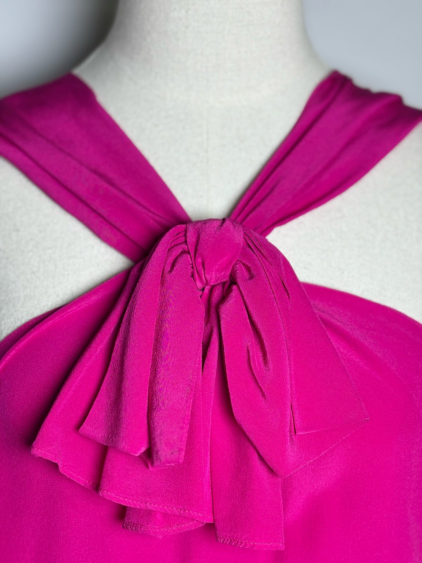 Women Size 14 Moschino Hot Pink Solid Women's Pure Silk Pre-owned Blouse