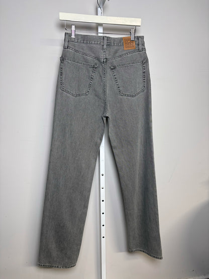 Women Size 27 (4) Toteme Gray Solid Denim NWT Classic Cut Jeans
