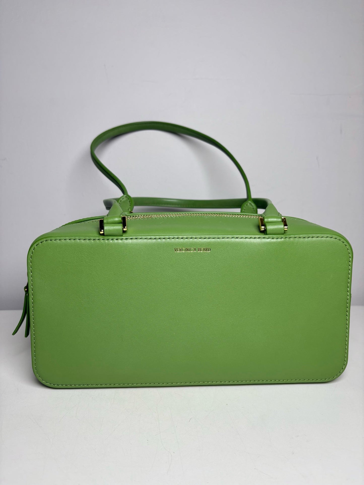 Veronica Beard Boxy Shoulder Leather Pre-owned, NWOT Lemongrass Green Bag