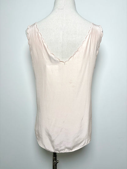 Women Size M Rebecca Taylor Pink Solid Silk Blouse