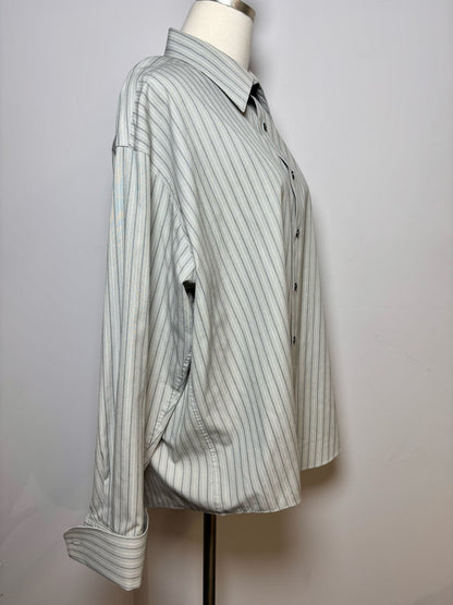 Mens Size XL Yves Saint Laurent Gray Stripe Men's Shirt