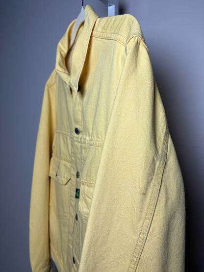 Size M Levi's Yellow Solid Women's Cotton Pre-owned Jacket