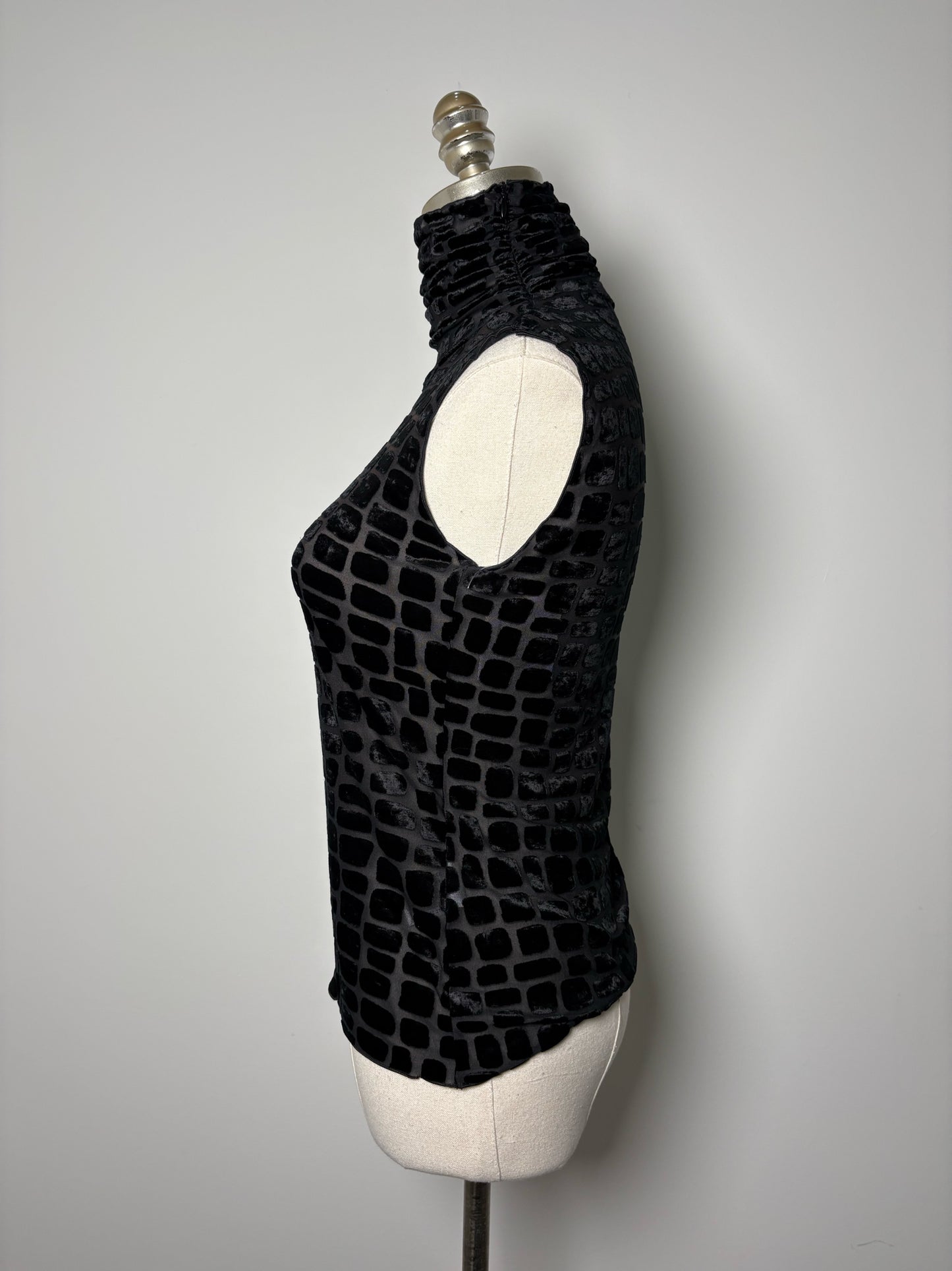Women Size 6 Armani Collection Black Squares Pre-owned Tank Top
