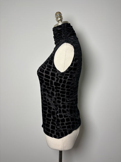 Women Size 6 Armani Collection Black Squares Pre-owned Tank Top