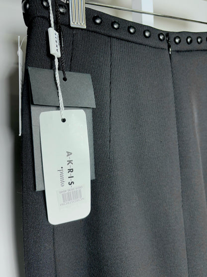 Women Size 6 Akris Punto Black Wool A-line NWT Skirt