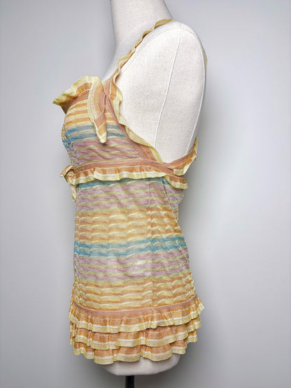 Women Size 40 Missoni Multi-Color Stripe Pre-owned Tank Top