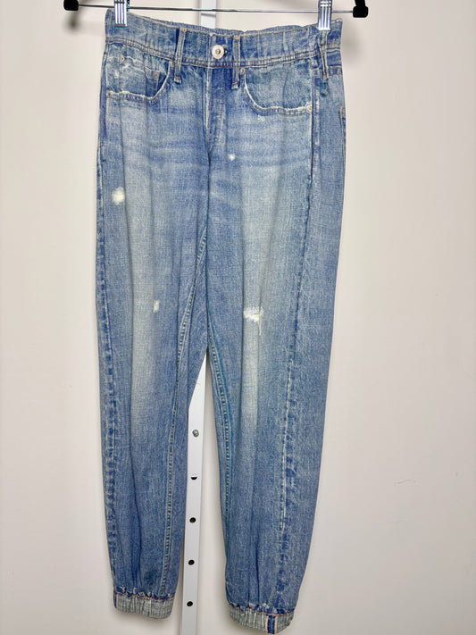 Women Size XS Rag & Bone Light Blue Washed Effect Denim Miramar Jeans