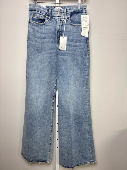 Women Size 29 (8) Good American Light Blue Solid Cotton, Spandex Jeans