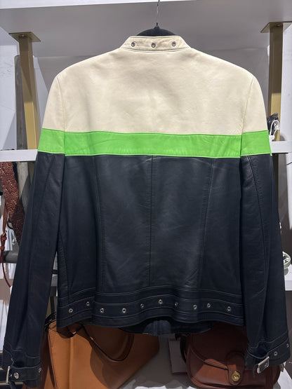 Women Size 42 (M, US) Escada Black, Green, Cream Colorblock Vintage Jacket
