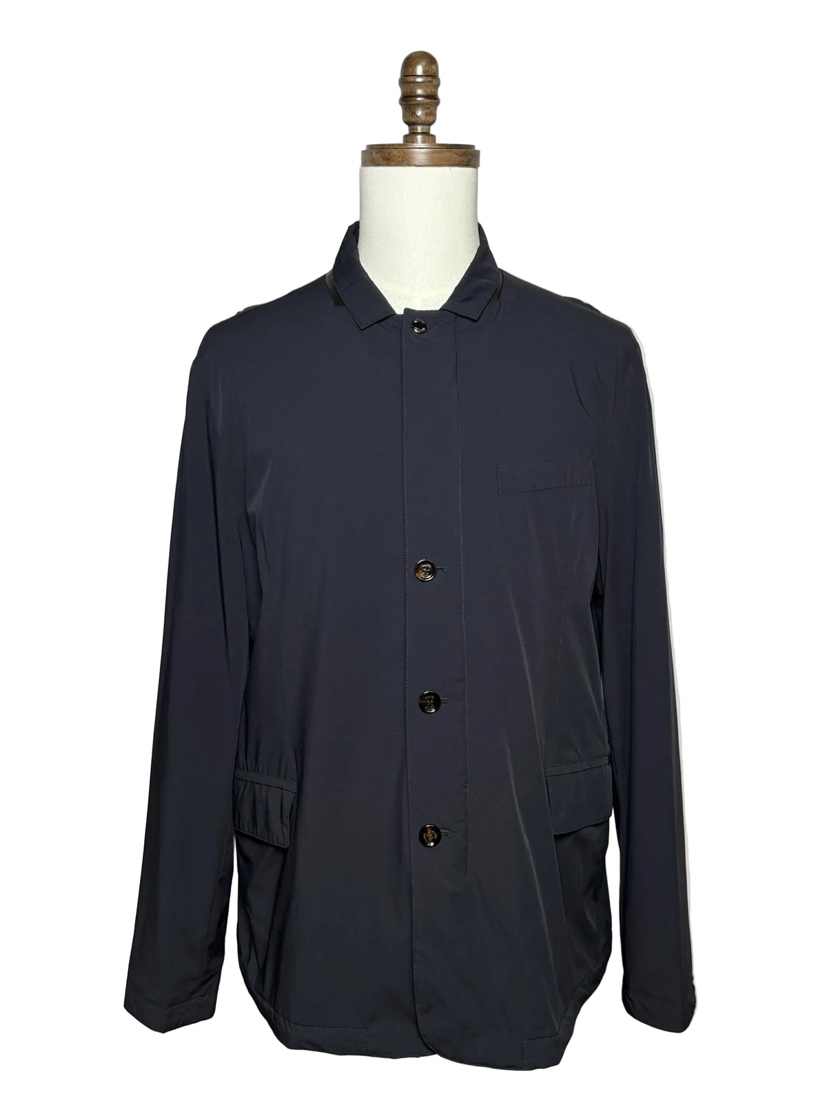 Dark blue button up jacket