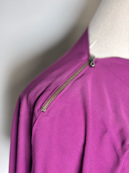 Women Size 6 Roland Mouret Plum Asymmetric Midi Clingy/Bodycon Pre-owned Dress