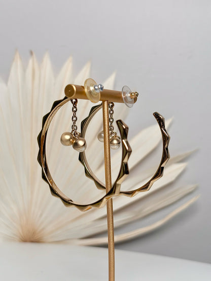 Gold Plated Dior Vintage Pearl Earrings