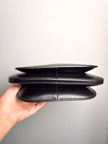 Prada Solid Leather Black City Calf Leather Margit Purse