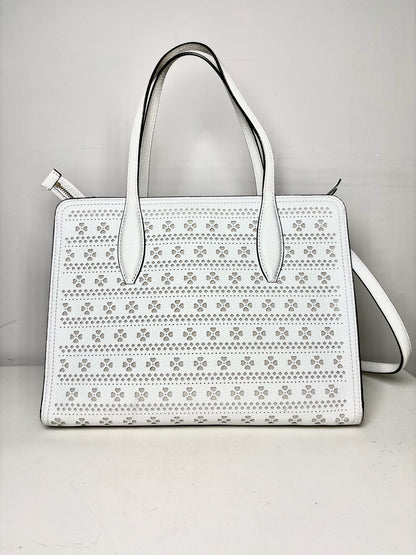 Kate Spade New York Rowe Perforated Leather Pre-owned White Tote